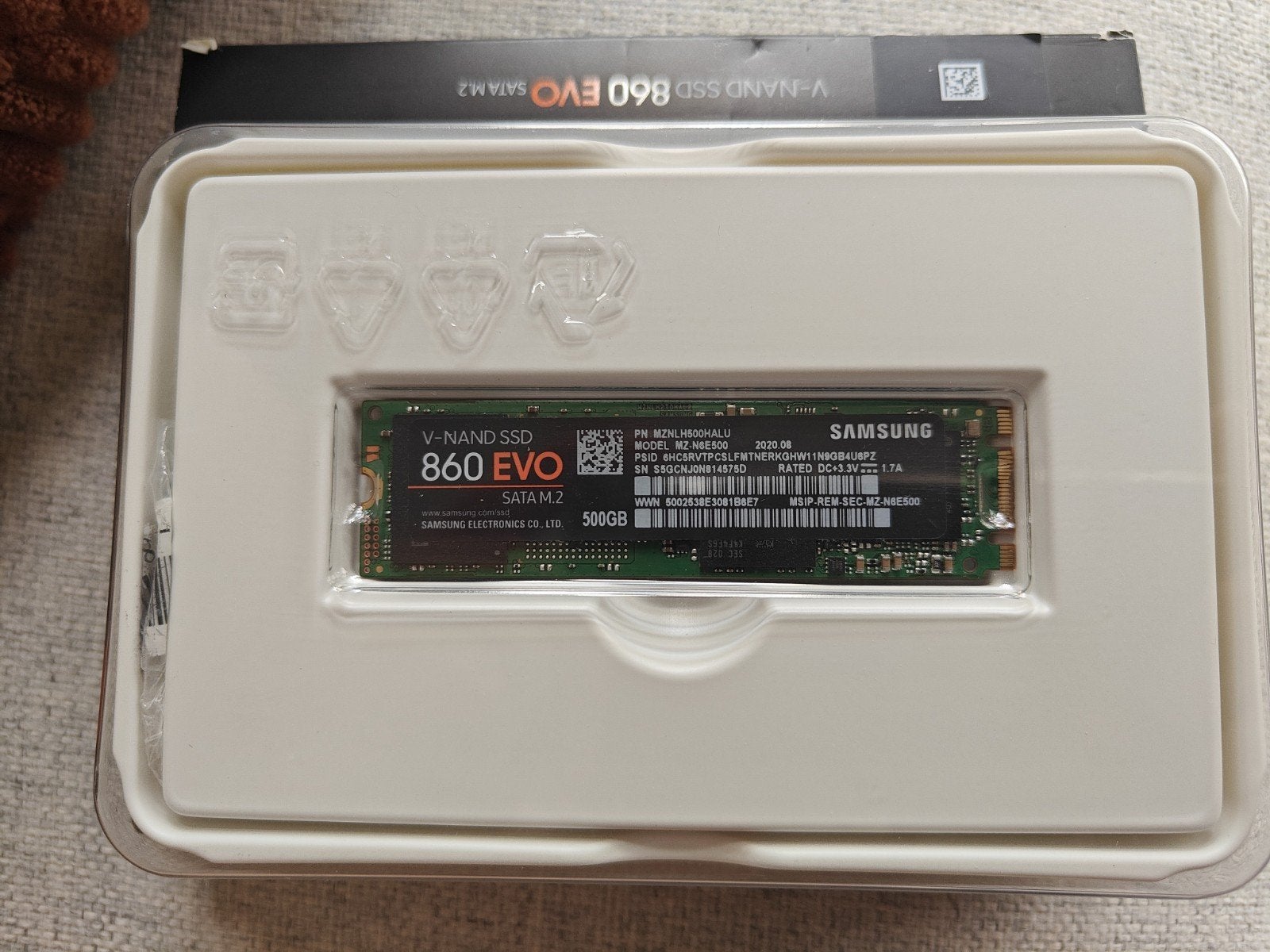 Samsung SSD 860 Evo 500gb - SATA M.2, Computers en Software, Harde schijven, Ophalen, SATA, SSD