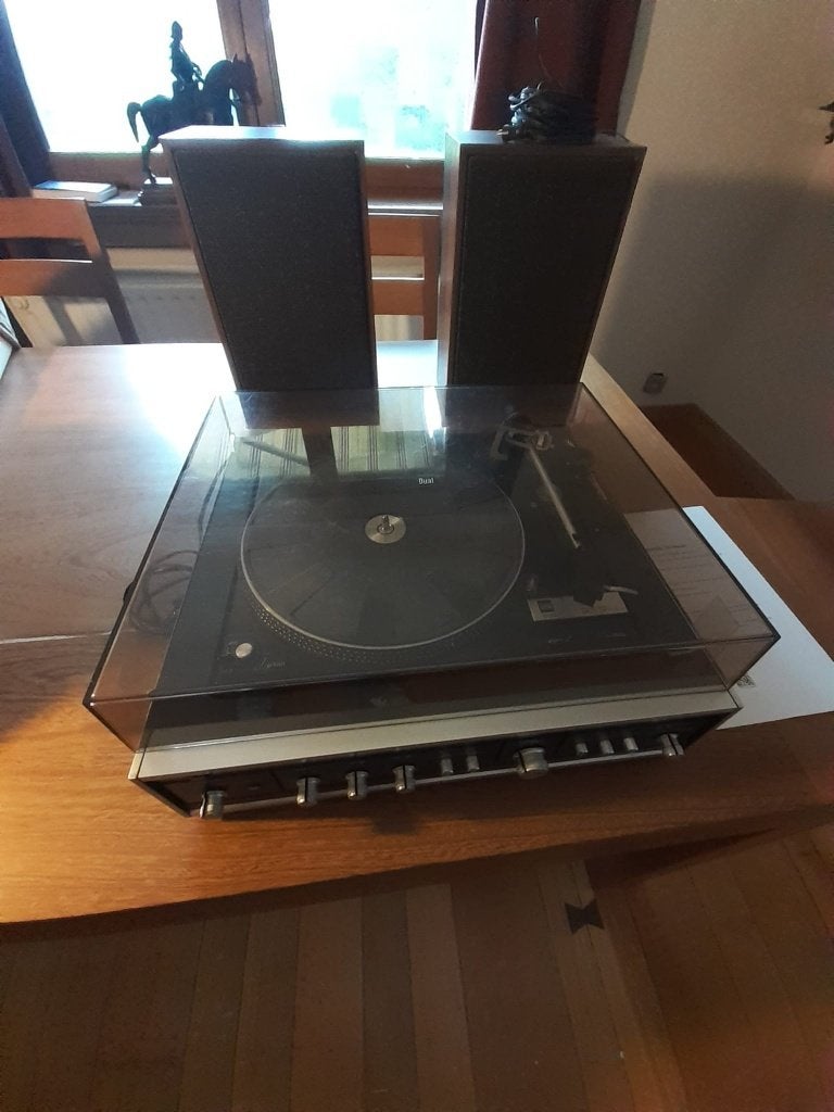 Tourne-disque DUAL + 2 baffles des années 70, Audio, Tv en Foto, Ophalen, Zo goed als nieuw, Platenspeler, Dual