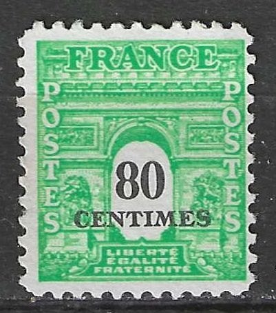 Frankrijk 1945 - Yvert 706 - Type Arc de Triomphe 80 c. (ZG), Verzenden, Postfris