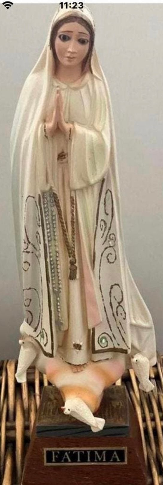 FATIMA , mooi beeldje van polyresin ,intact !!, Antiek en Kunst, Ophalen of Verzenden