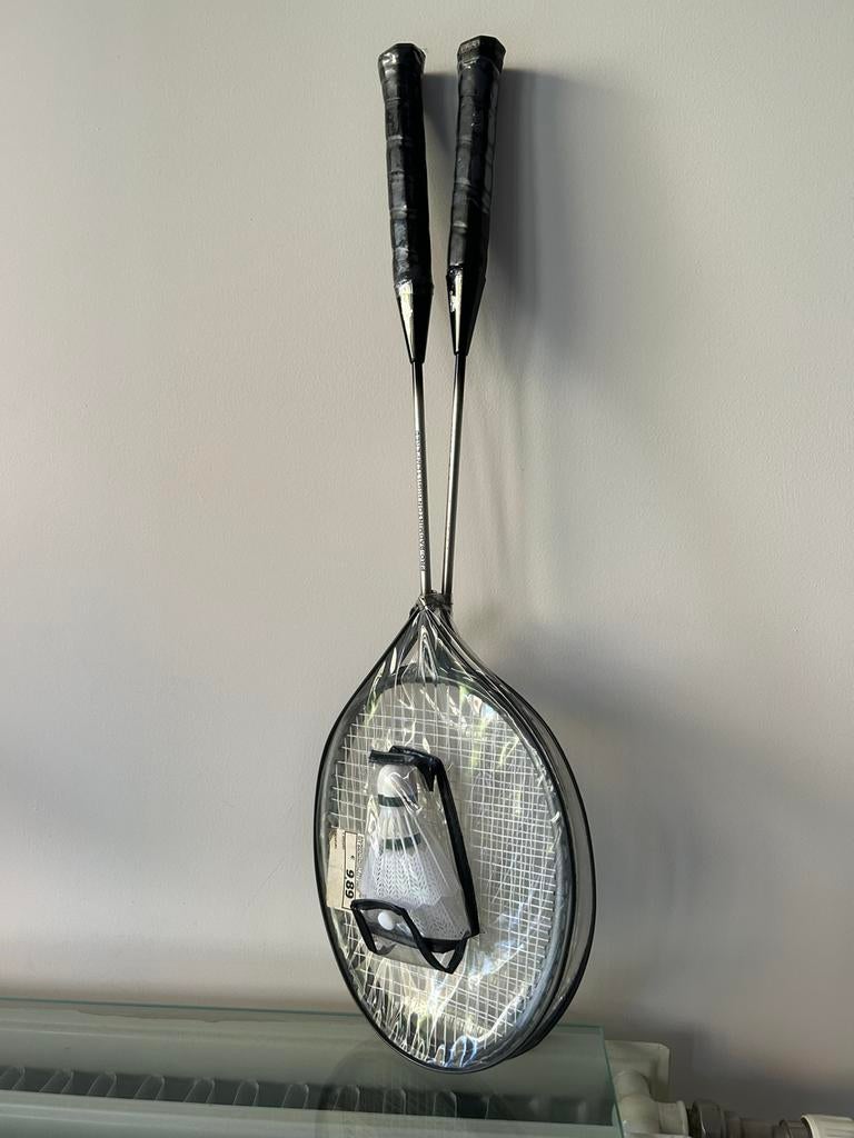 Badmintonset 2 rackets en 2 pluimpjes NIEUW, Sport en Fitness, Ophalen, Nieuw, Racket(s)