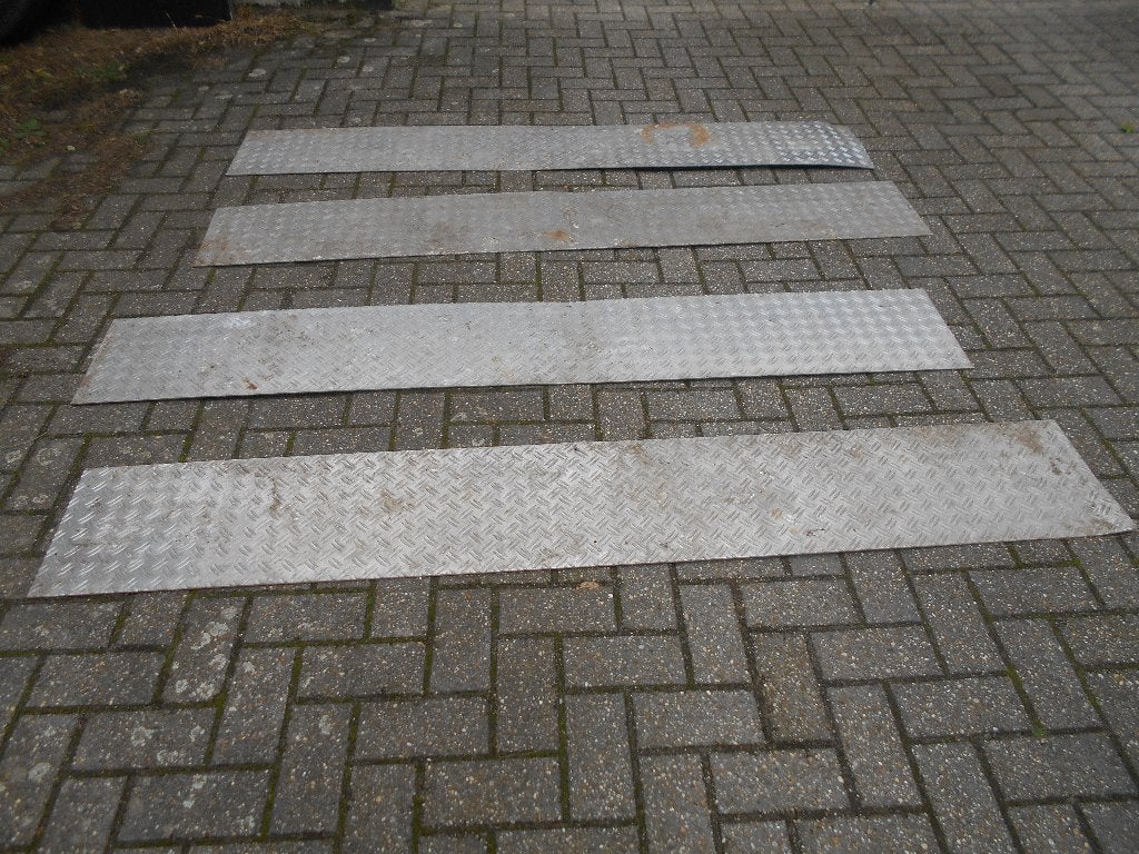 4 aluminium traanplaten, Doe-het-zelf en Bouw, Ophalen, Gebruikt, Aluminium