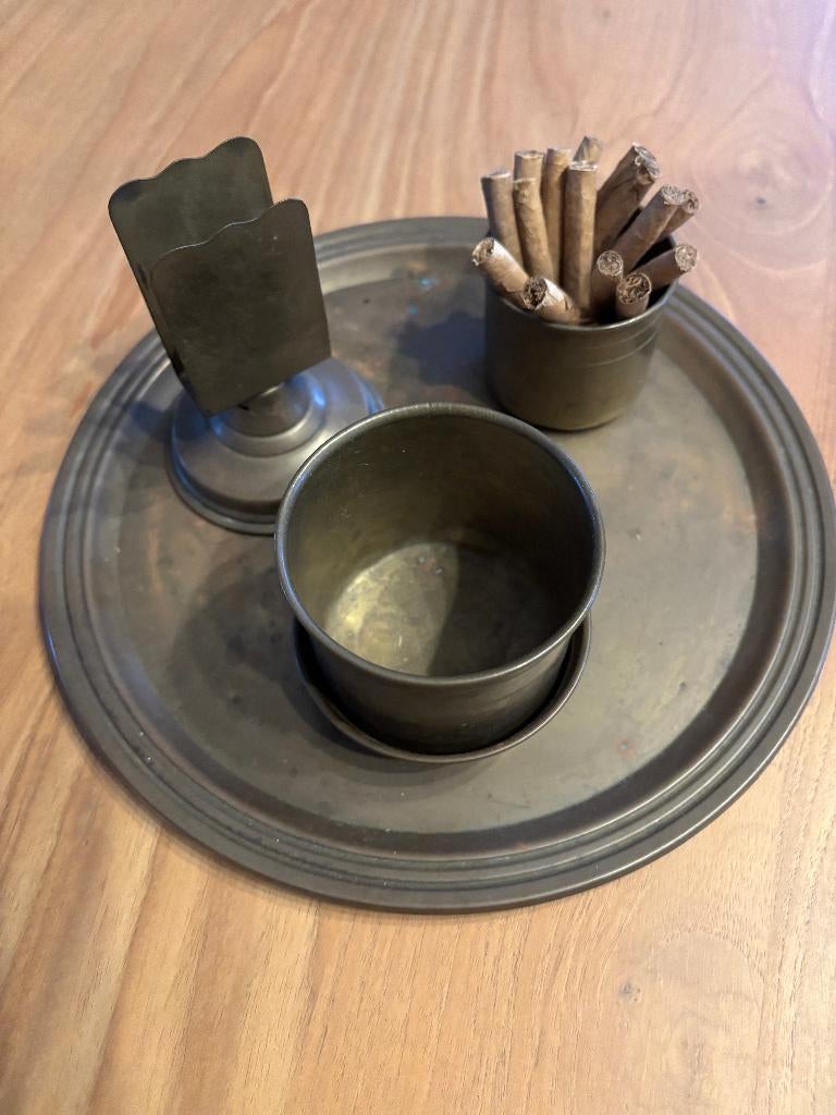 vintage sigaren rook set/ vintage mid-century smoking set, Ophalen, Gebruikt, Overige typen