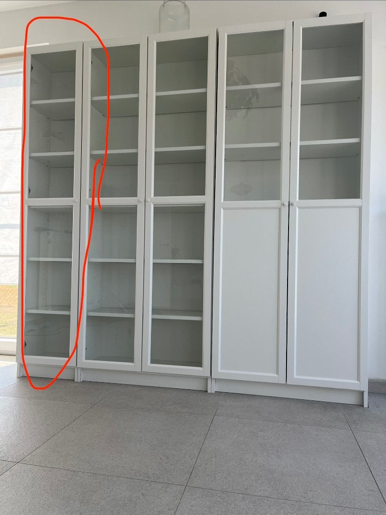 Ikea BILLY / OXBERG boekenkast met deur wit 40x30x202 cm, Huis en Inrichting, Kasten | Boekenkasten, Ophalen, Minder dan 50 cm
