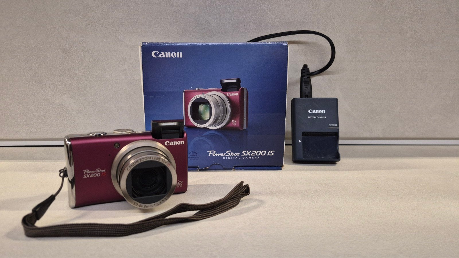 Canon Powershot SX200 IS kleur rood, TV, Hi-fi & Vidéo, Appareils photo numériques, Enlèvement ou Envoi, 12 mégapixels, Canon