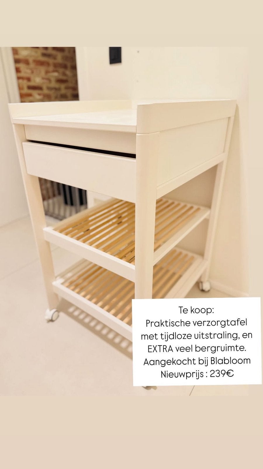 Verzorgingstafel van Blabloomen/of verzorgingskussen Leander, Ophalen, Zo goed als nieuw, Overige typen