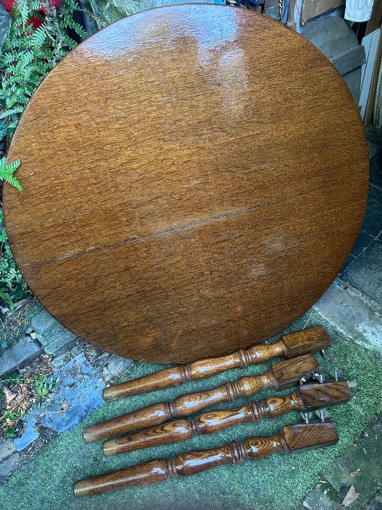Ronde tafel met Amerikaanse Bonanza stoelen, Huis en Inrichting, Tafels | Eettafels, Ophalen, Ovaal
