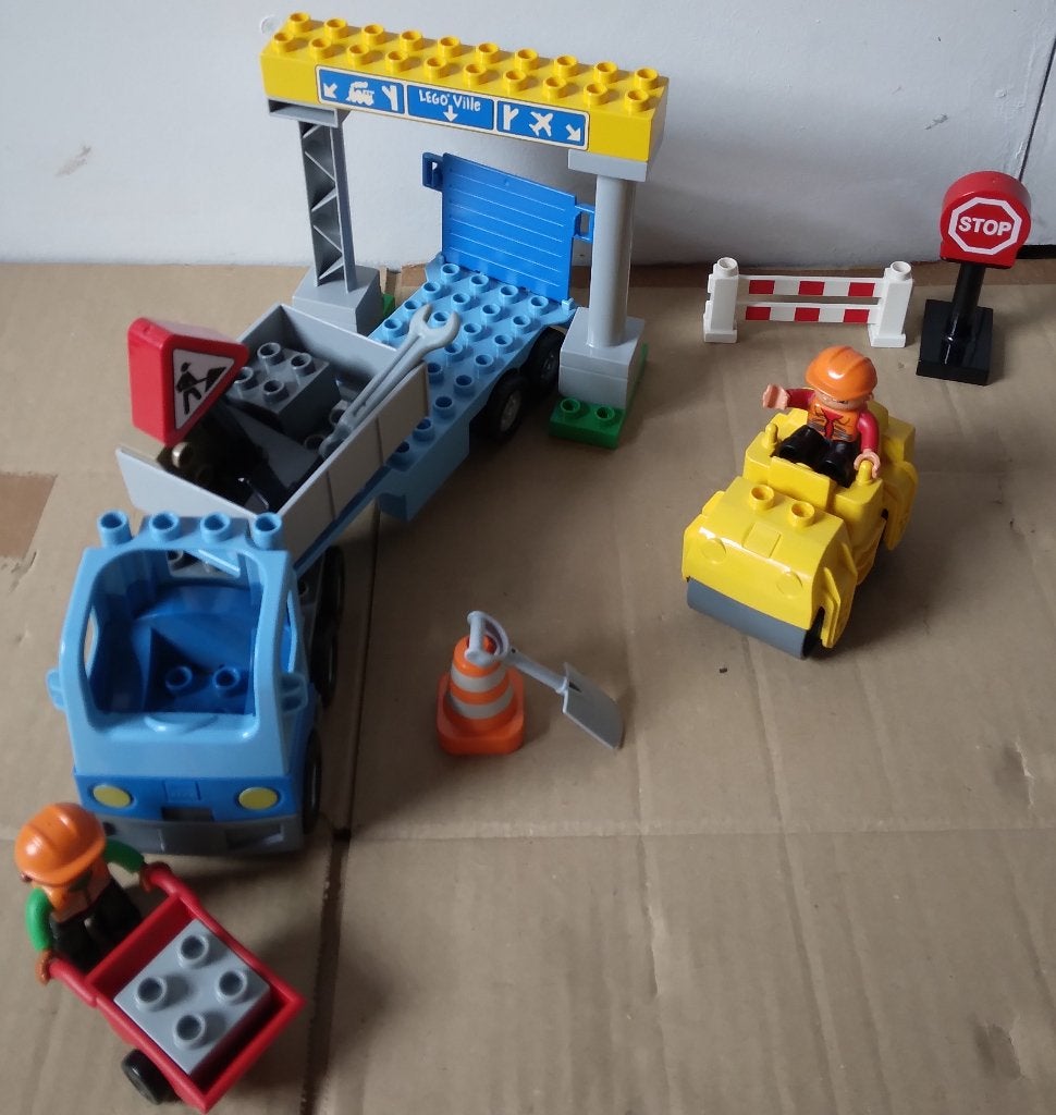 Road Construction - Duplo (Town) #5652 (2010), Ensemble complet, Enlèvement, Utilisé, Duplo