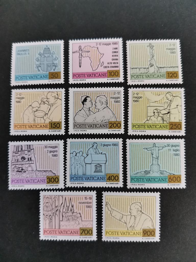 Vaticaanstad 1981 - reizen van Paus Johannes Paulus II **, Ophalen of Verzenden, Postfris