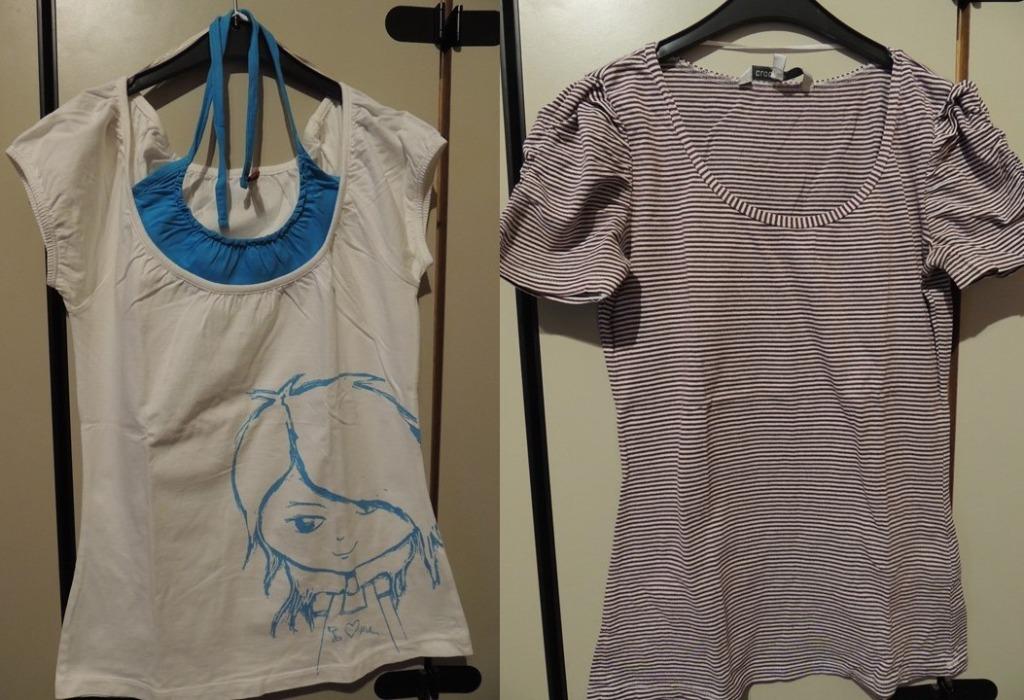 2 t-shirts (m), Kinderen en Baby's, Kinderkleding | Maat 164, C&A, Meisje, Ophalen of Verzenden, Zo goed als nieuw