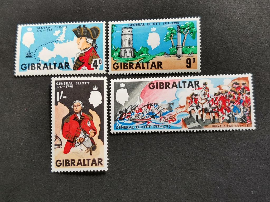 Gibraltar 1967 - Général Eliott, carte **, Enlèvement ou Envoi, Autres pays, Non oblitéré