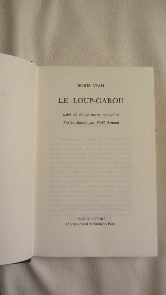 Le loup-garou, Ophalen of Verzenden