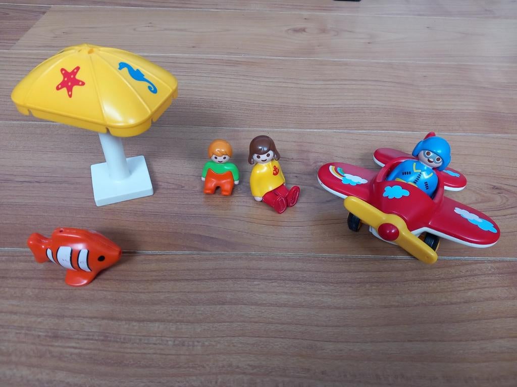 Playmobil 1.2.3 6050 - Plezier op vliegtuigvakantie, Kinderen en Baby's, Speelgoed | Playmobil, Ophalen, Zo goed als nieuw