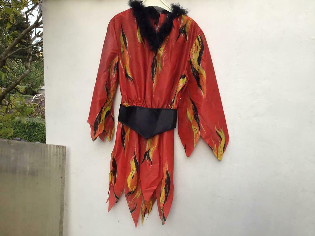 Robe de carnaval imitant les flammes - neuve -, Neuf, Fille