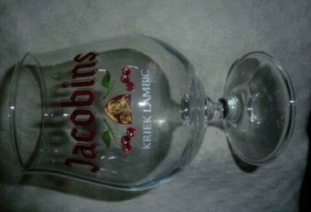 #F bier glas JACOBINS Brouwerij Omer Vander Ghinste Bellegem, Verzamelen, Ophalen of Verzenden, Gebruikt, Bierglas