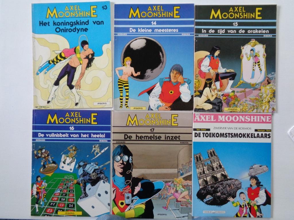 Axel Moonshine - album V13-V18 - 1e dr. 1989/94, Boeken, Ophalen of Verzenden