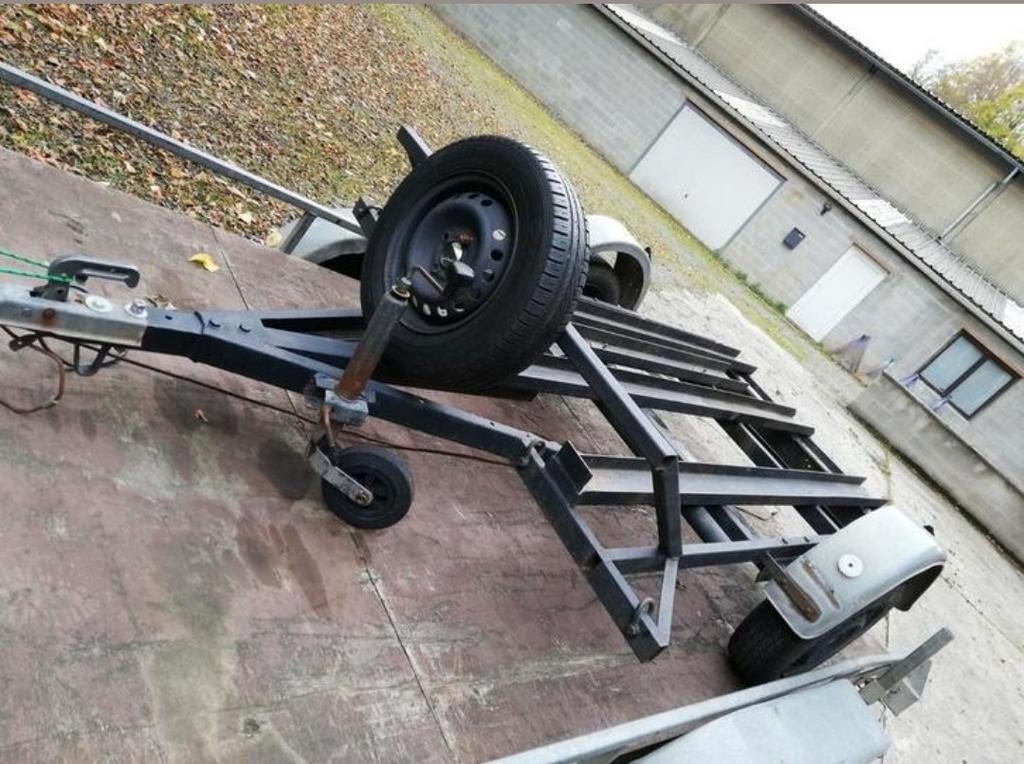 Aanhangwagen 1/2/3 motorfietsen rijbewijs B op te frissen, Ophalen, Gebruikt
