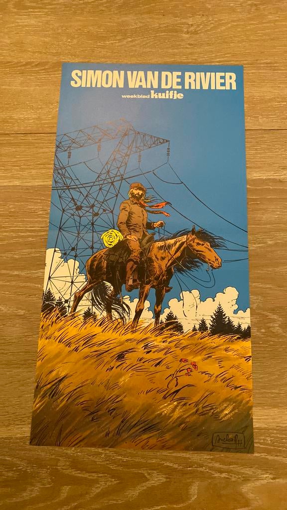 Auclair Simon du fleuve  affiche 1977 hebdomadaire Tintin, Enlèvement ou Envoi, Tintin, Comme neuf