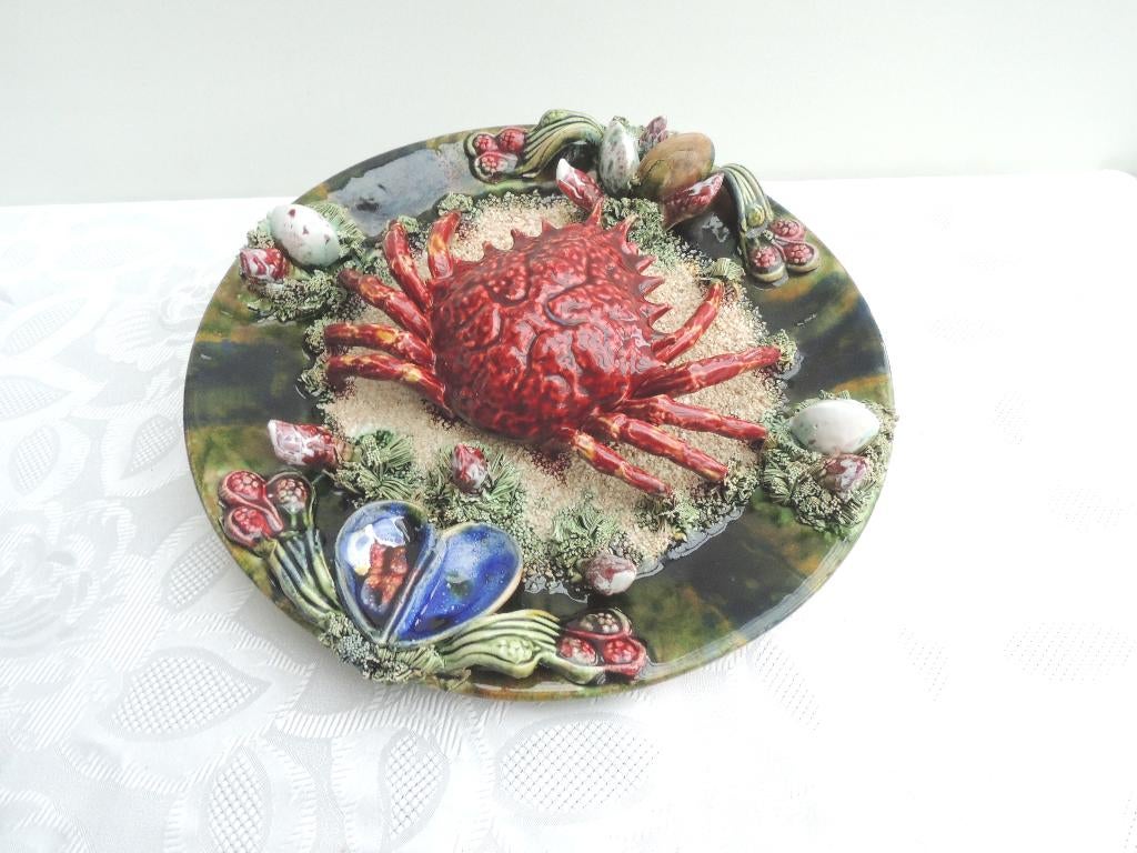 assiette murale en trompe l'oeil style Palissy TTBE VENDUE, Enlèvement ou Envoi