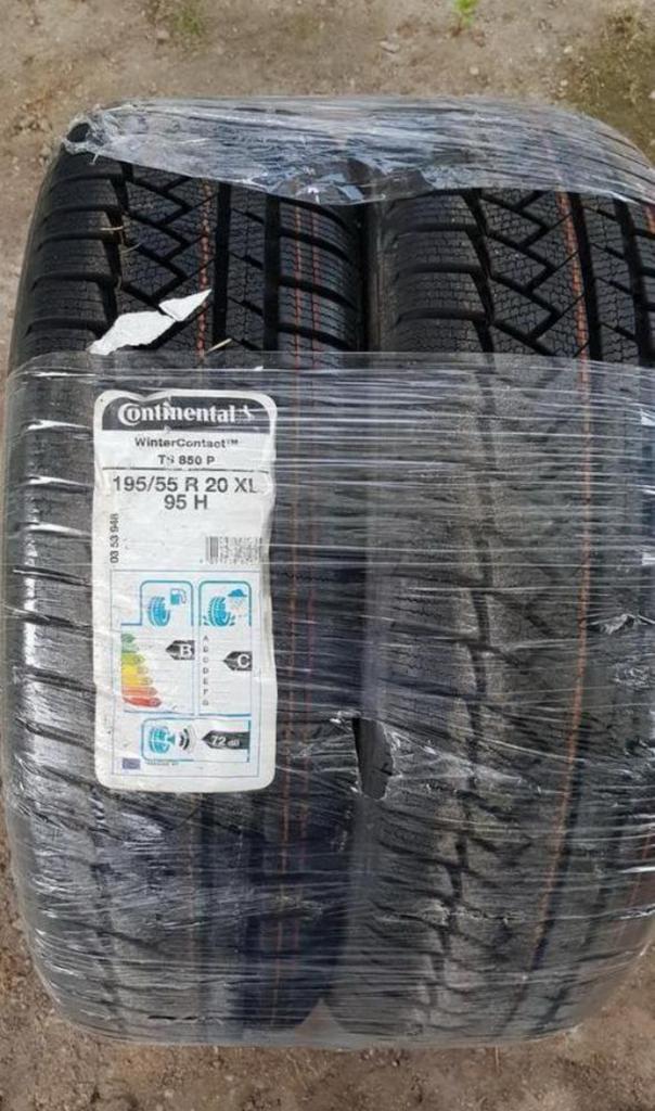 NIEUWE Continental 4 x winterbanden 195/55R20 TS850P M+S, Auto-onderdelen, Banden en Velgen, Band(en), Winterbanden, 20 inch, 195 mm