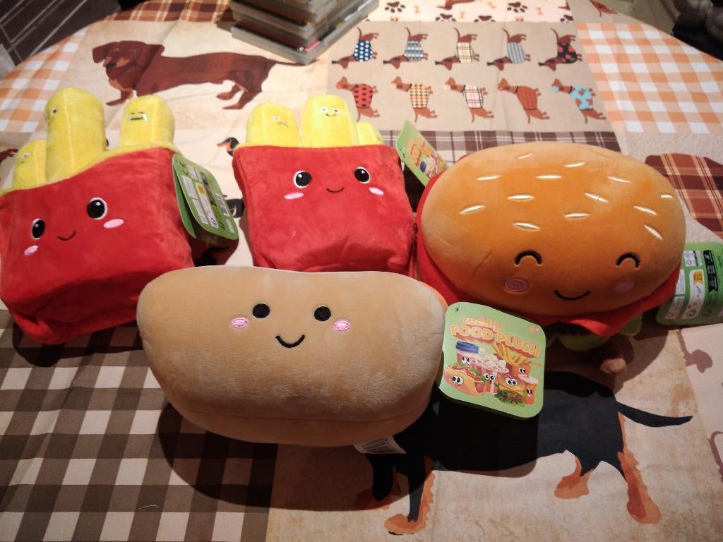 knuffels fritten ,hamburger ,hotdog, Ophalen, Nieuw
