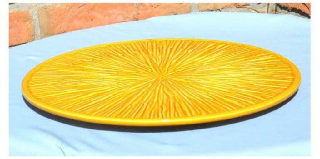 §plat rond boch frère keralux decor paille, Antiquités & Art, Enlèvement ou Envoi