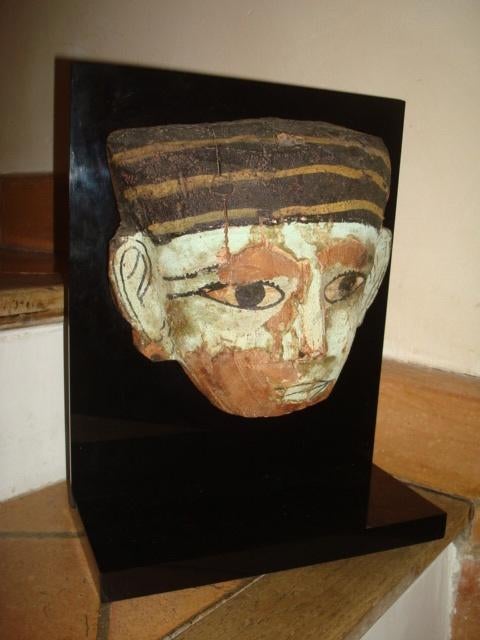 Antiquité égyptienne   MASQUE FUNERAIRE EN BOIS Basse époque, Antiquités & Art, Art | Art non-occidental, Enlèvement