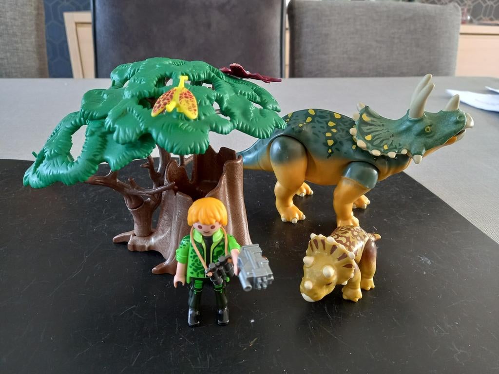 Playmobil dino's 5234, Triceratops met jong, Ophalen of Verzenden