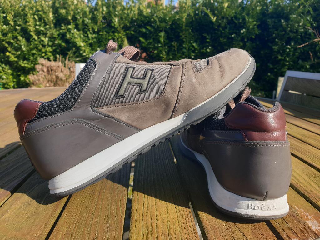 Hogan sneakers maat 44  (9,5 ), Enlèvement ou Envoi, Hogan, Comme neuf, Brun