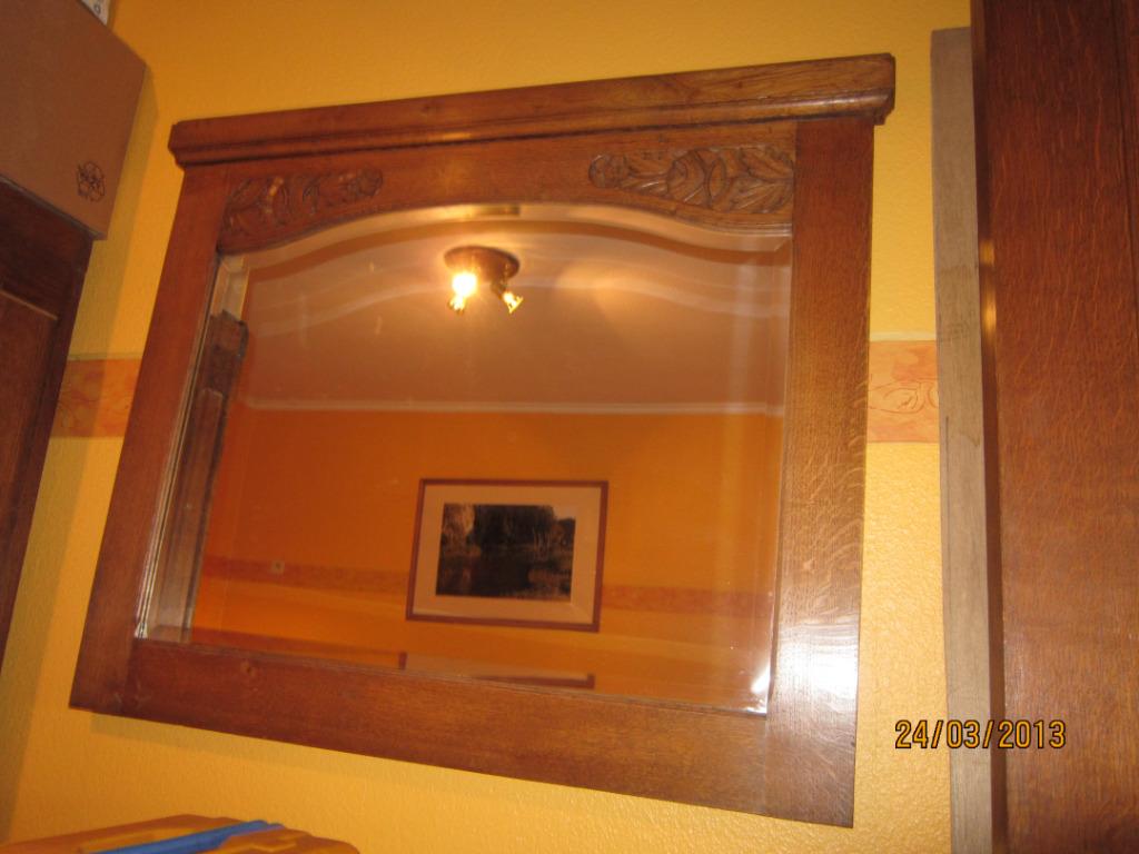 Miroir mural en chêne adam D, Enlèvement, Utilisé
