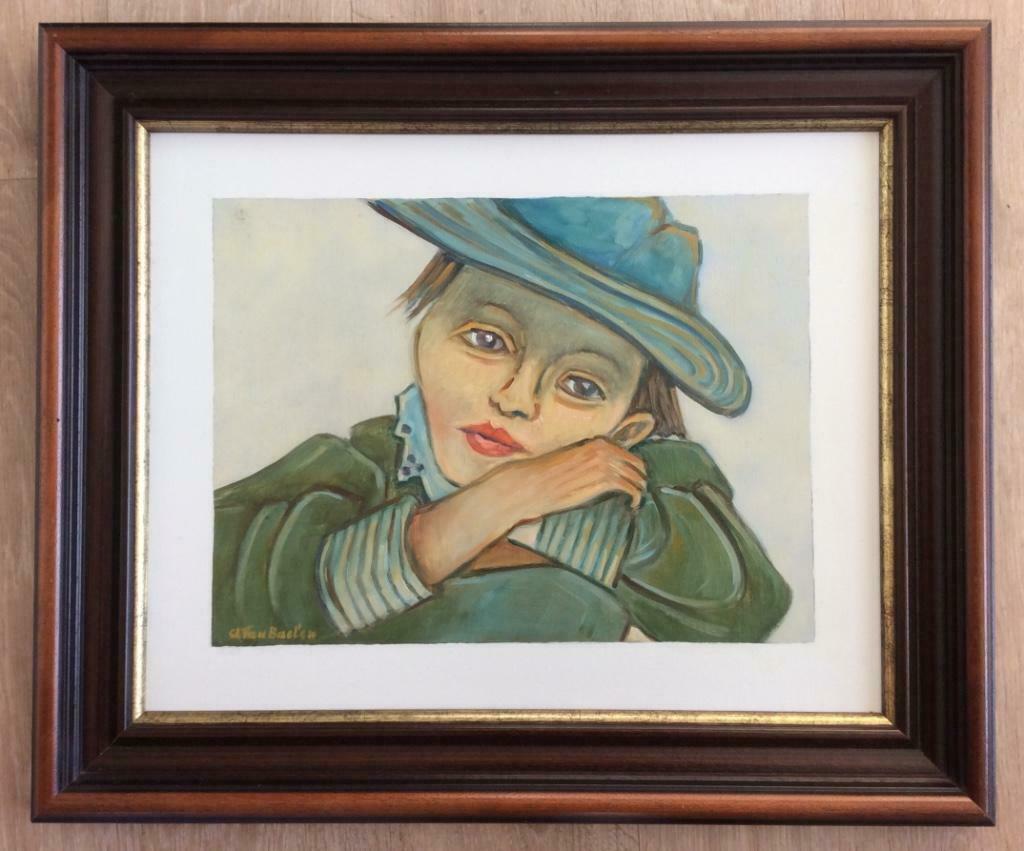 Vrouwen portret van A Van Baelen, Ophalen of Verzenden