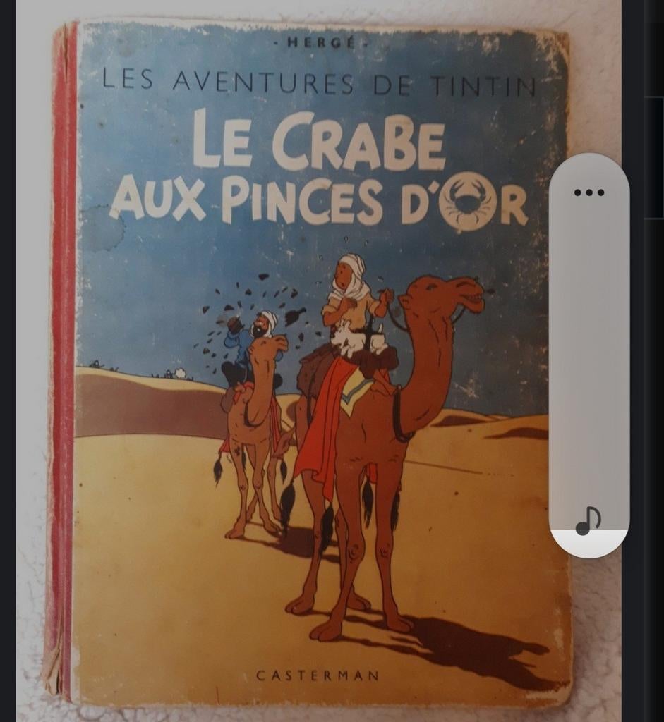 Album tintin.  Le crabe aux pinces d'or, Livres, Enlèvement ou Envoi