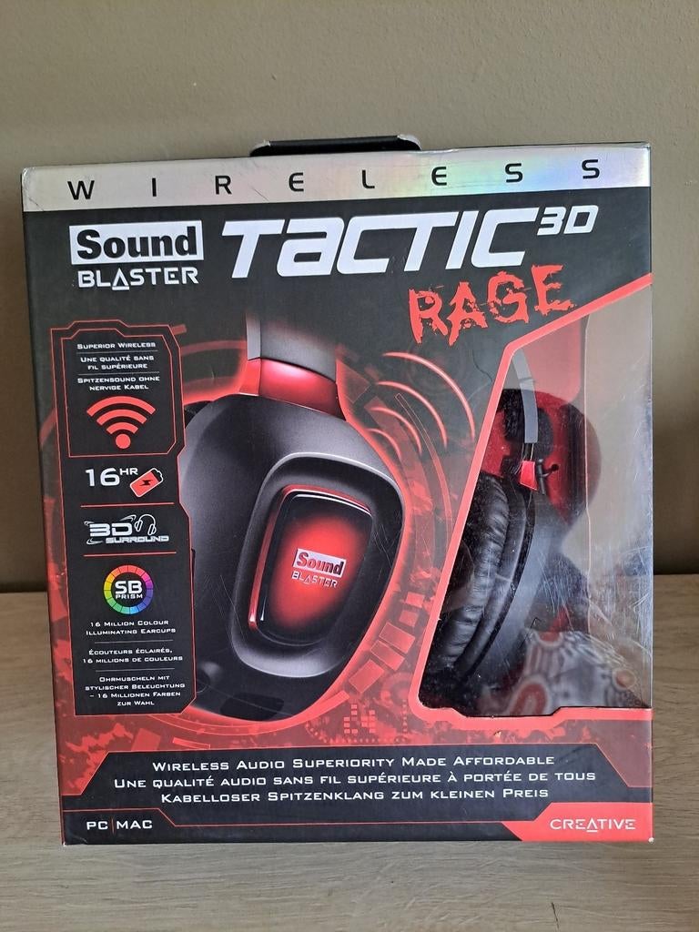 Creative Sound Blaster Tactic3D Rage Wireless gamingheadset., Computers en Software, Ophalen, Nieuw