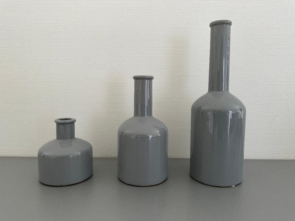 Set van 3 vazen keramiek, Ophalen of Verzenden, Nieuw, Overige kleuren