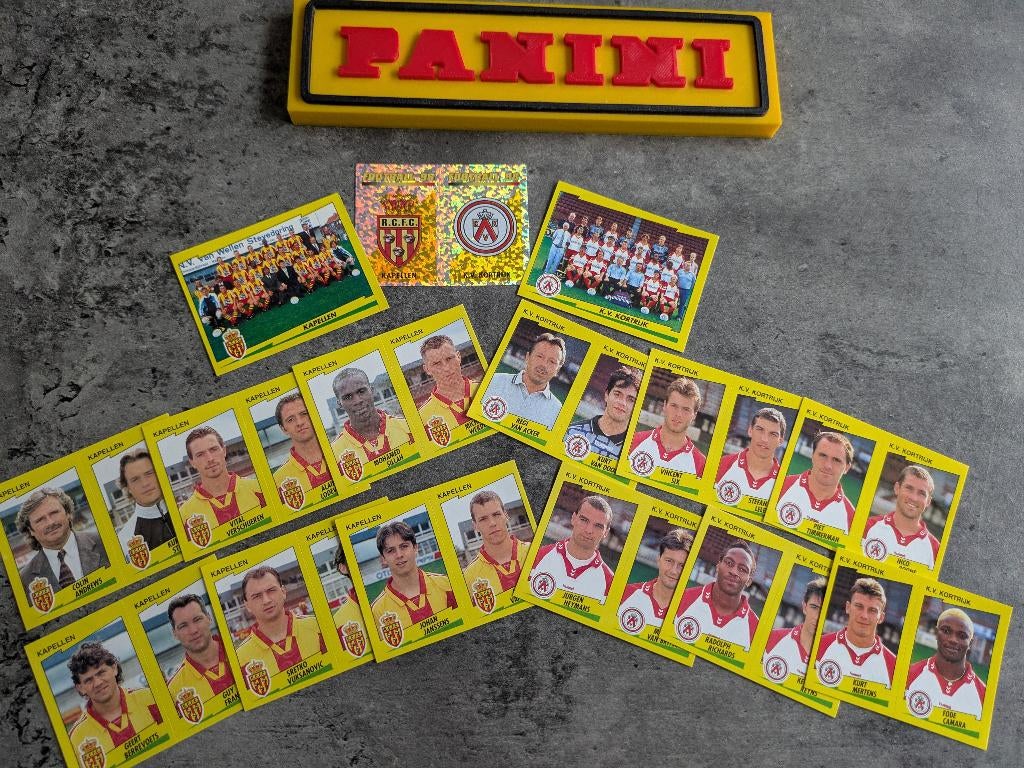 PANINI STICKERS 15X FOOTBALL 98 KAPELLEN KV KORTRIJK, Hobby en Vrije tijd, Stickers en Plaatjes, Nieuw, Ophalen of Verzenden