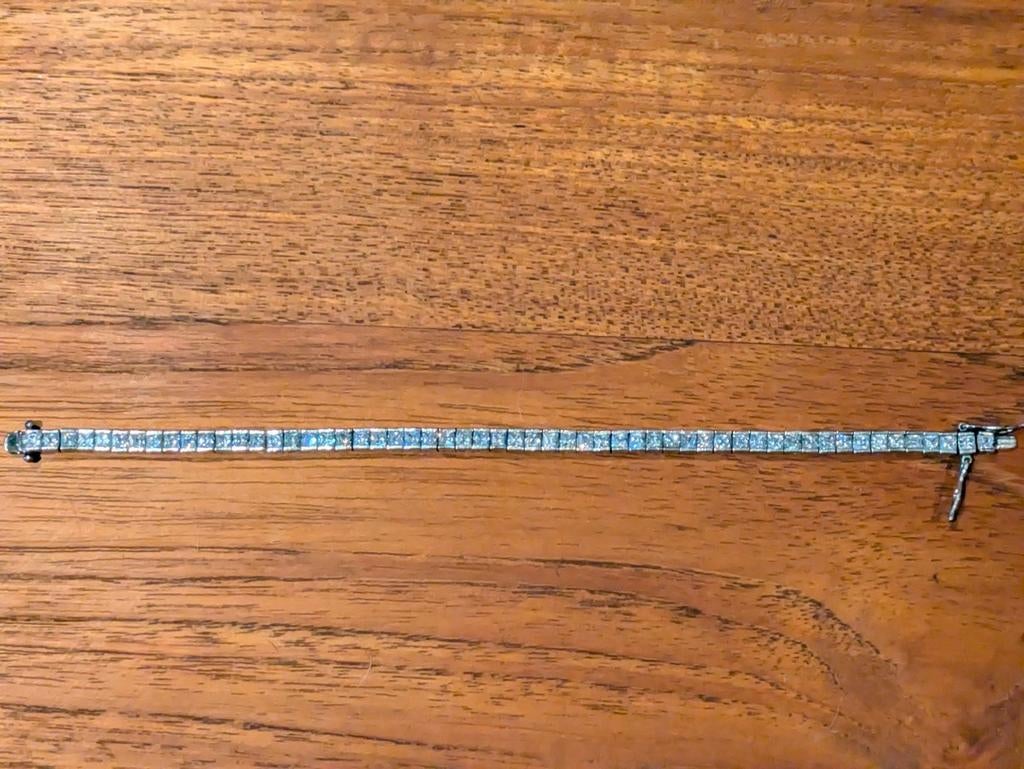 Magnifique bracelet de tennis à double fermeture, Enlèvement ou Envoi, Comme neuf