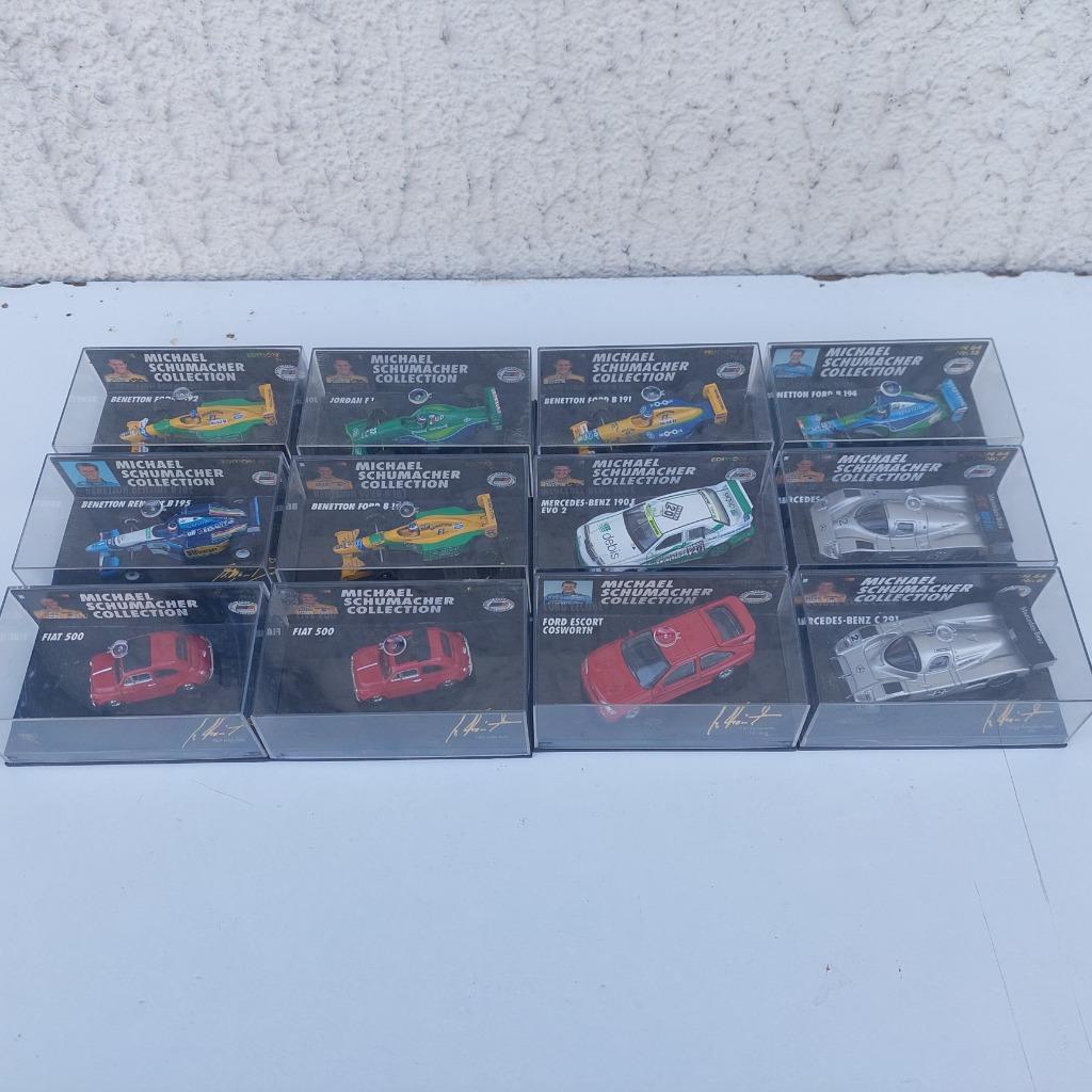COLLECTIE M SCHUMACHER 1/64 MICROCHAMPS BENETTON FORD FIAT, Ophalen of Verzenden, Gebruikt, Auto