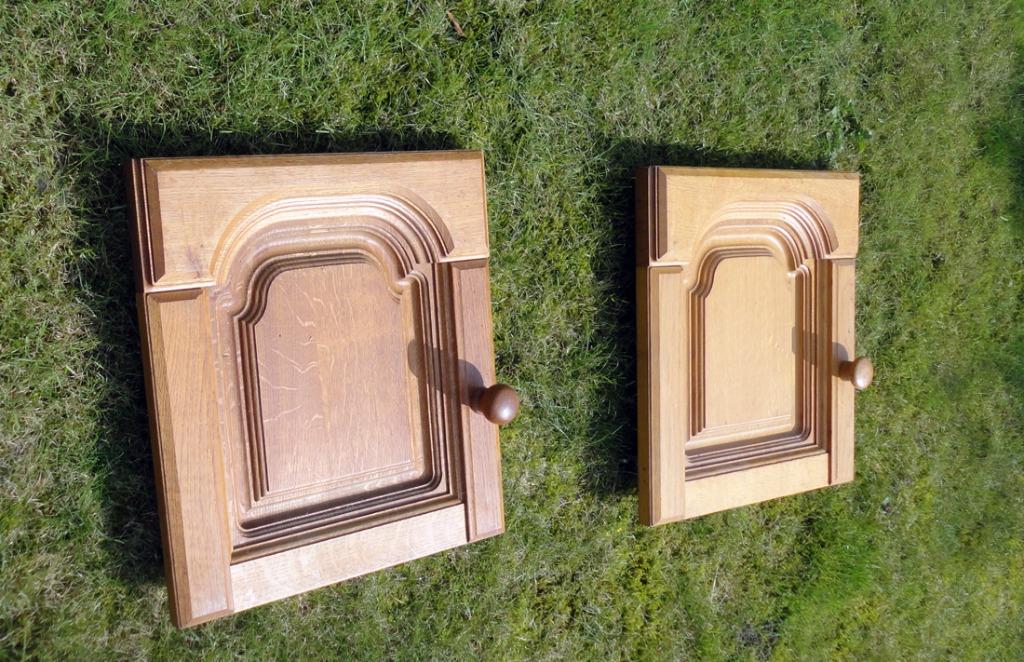 deurtjes in volle eik  7 stuks  45 cm x 47 cm, Ophalen