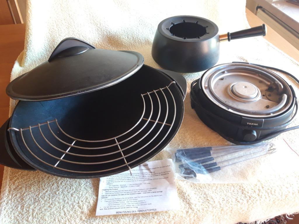 Wok- en Fonduestel TEFAL, Electroménager, Fondue, Enlèvement, Électrique, Poêle à fondue