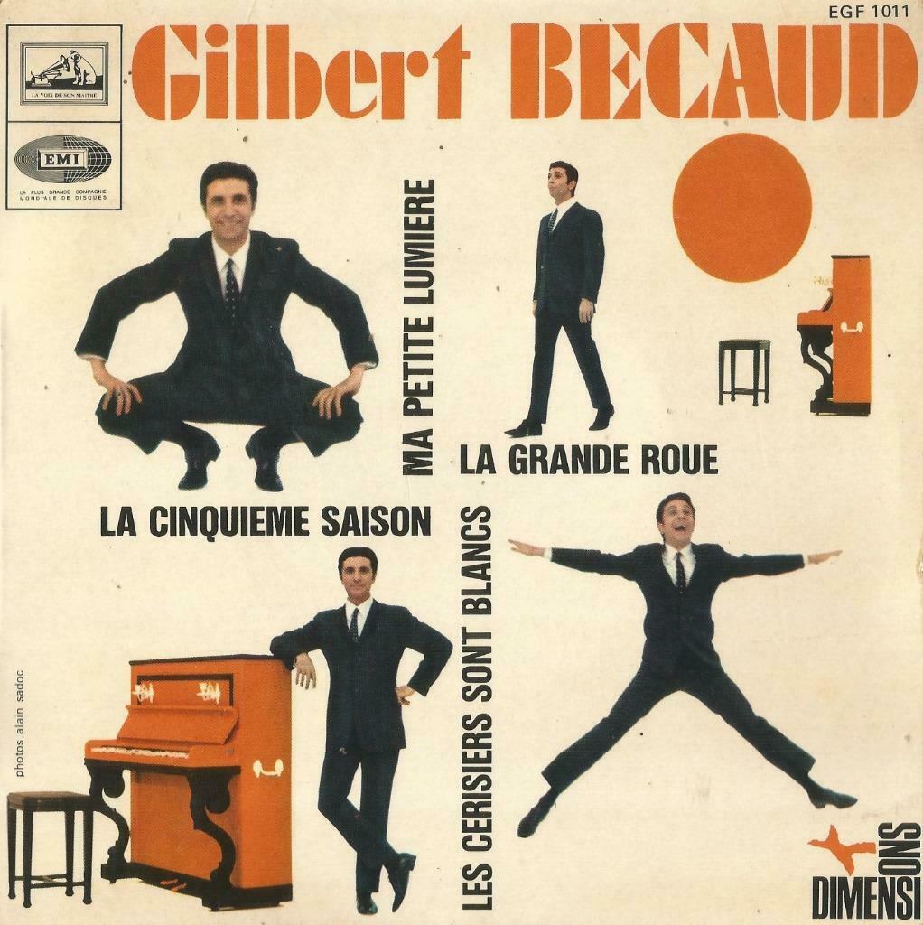 Gilbert Becaud – La grande roue / Ma petit lumière + 2 – EP, Cd's en Dvd's, Vinyl Singles, Gebruikt, Pop, Ophalen of Verzenden
