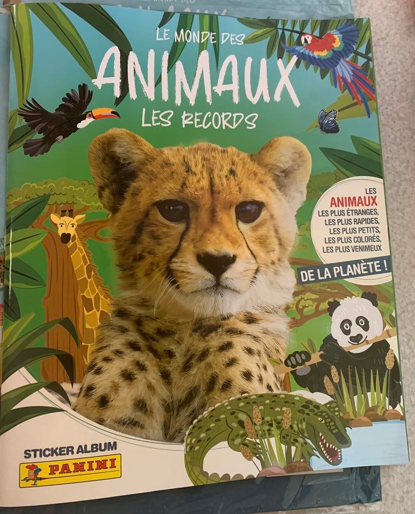 Dieren en hun recorden panini stickers, Enlèvement, Comme neuf
