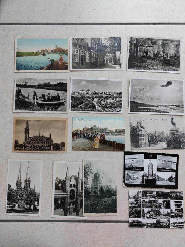 lot van 14 oude postkaarten van Nederland, Collections, Cartes postales | Pays-Bas, Envoi, Zélande