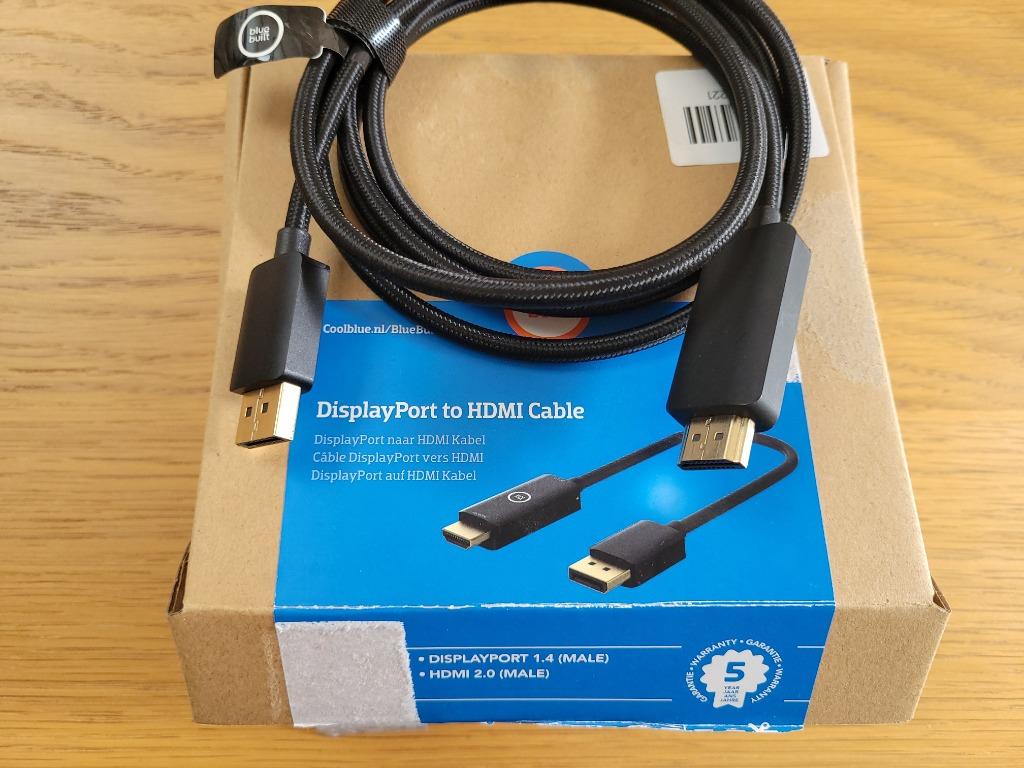 Câble Displayport vers HDMI (1,8m), Informatique & Logiciels, Pc & Câble réseau, Neuf, Enlèvement ou Envoi