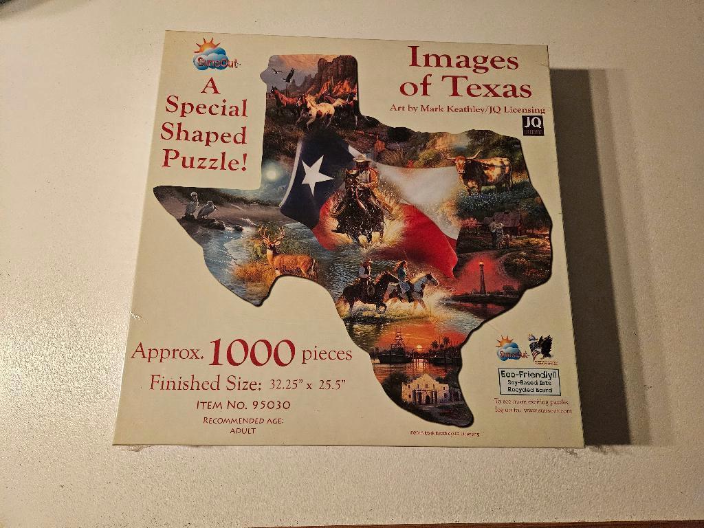 Puzzel Sunsout 1000 stukjes Images of Texas, Ophalen of Verzenden, 500 t/m 1500 stukjes, Nieuw, Legpuzzel
