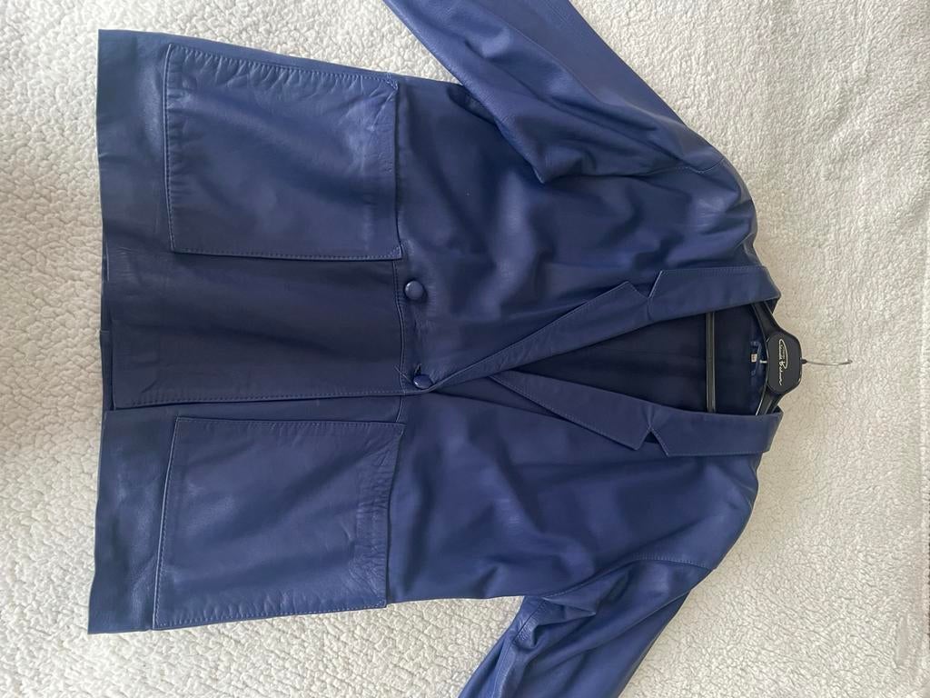 Lederen rok met vest -maat 48, Kleding | Dames, Rokken, Ophalen, Gedragen, Maat 46/48 (XL) of groter, Blauw