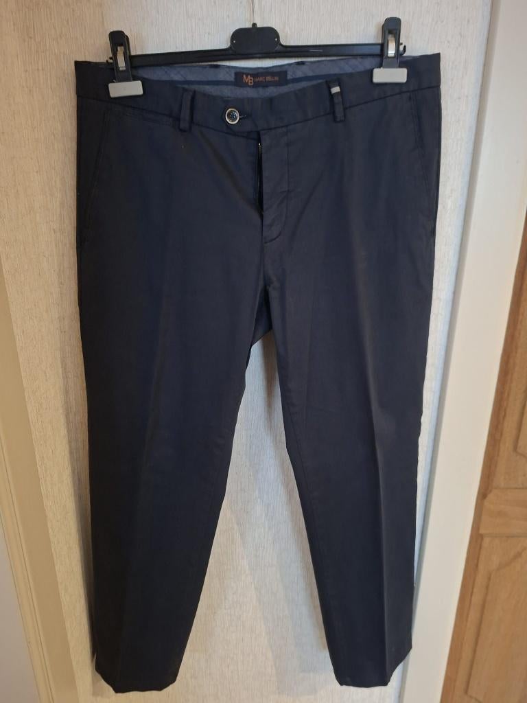 Marc Bellini (Zilton) Modern Fit Chino - W33, Kleding | Heren, Ophalen, Zo goed als nieuw, Blauw