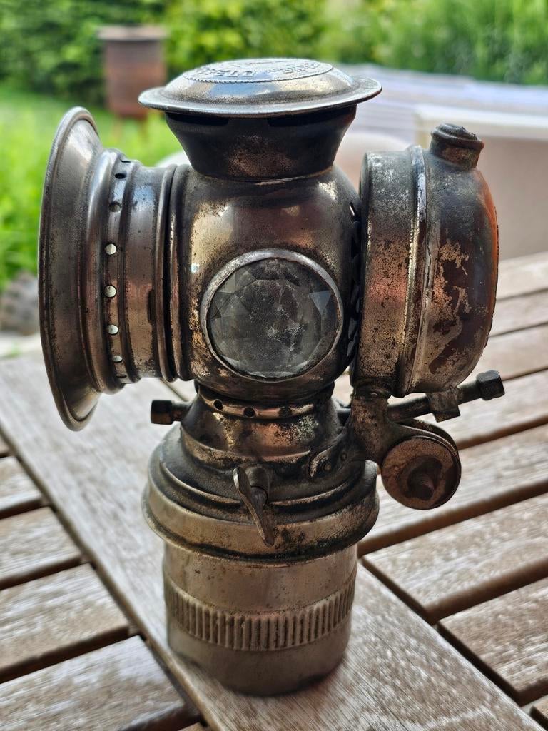 Antieke Carbuur Fietslamp, Ophalen of Verzenden