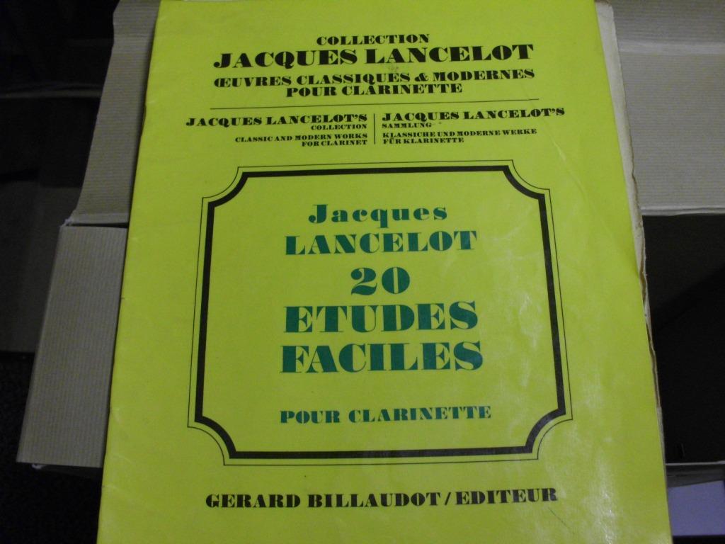 20 études faciles pr Clarinette Jacque Lancelots, Musique & Instruments, Partitions, Enlèvement, Utilisé, Leçon ou Cours, Clarinette