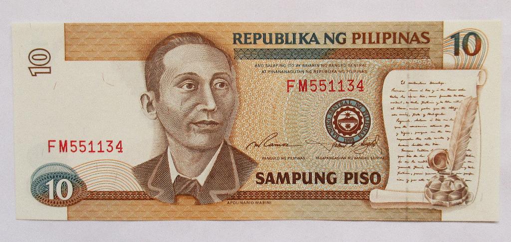 Filipijnen 10 Piso  1995, Ophalen of Verzenden