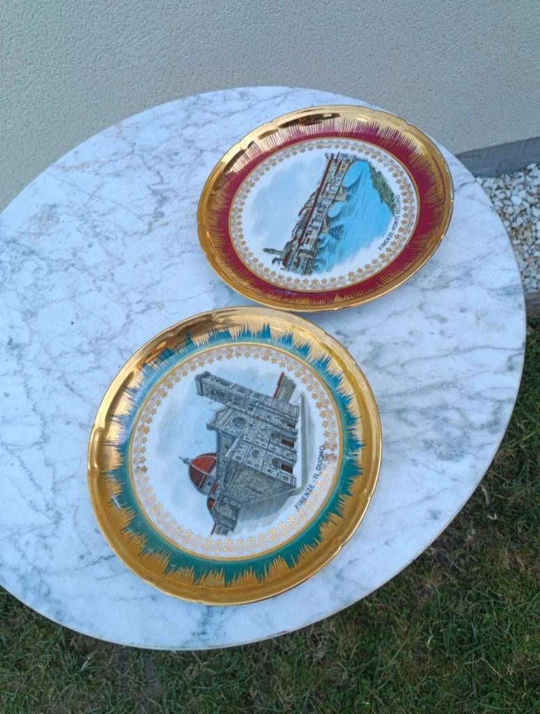 Assiette porcelaine décorative Firenze il duomo, Enlèvement ou Envoi